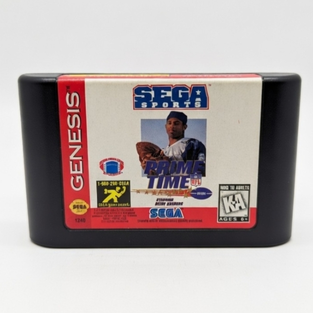 Prime Time NFL Football Deion Sanders 🔥 Sega Genesis 🕹 Vintage Video Game